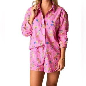 Buddy Love Ellen Matching Set in Pink Vine Size Small